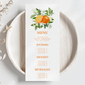 Oranje Citrus Little Cutie on the Way Baby shower Menu