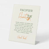 Oranje Citrus Little Cutie Pacifier Hunt Reclamebord Met Voetstuk (Voorkant)