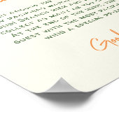 Oranje Citrus Little Cutie Pacifier Hunt Sign Poster (Hoek)