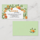 Oranje Citrus Little Cutie Waterverf baby showe Informatiekaartje (Voorkant / Achterkant)