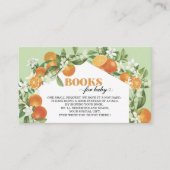 Oranje Citrus Little Cutie Waterverf baby showe Informatiekaartje (Voorkant)