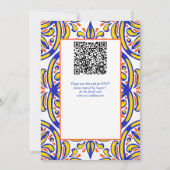 Oranje citrus majolica mediterrane tegels template kaart (Achterkant)