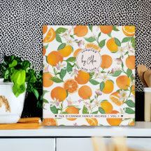 Oranje Citrus Pattern Waterverf Familie Recepten