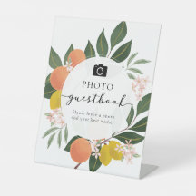 Oranje Citrus Photo Guestbook-teken