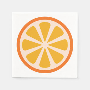 Oranje Citrus Slice Cute 1st Birthday Party Servet