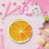 Oranje Citrus Slice op papier Borden Papieren Bordje (Feest)