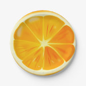 Oranje Citrus Slice op papier Borden Papieren Bordje (Voorkant)