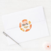 Oranje Citrus Slice Summer Dank u Ronde Sticker (Envelop)