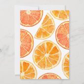 Oranje Citrus Slice Zomer Verjaardagsfeest Kaart (Achterkant)