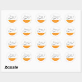 Oranje Citrus Teacup Envelope Seal / Sticker (Vel)