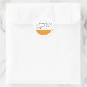 Oranje Citrus Teacup Envelope Seal / Sticker (Tas)