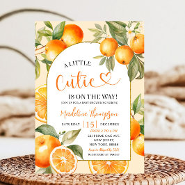 Oranje Citrus Theme Zomerfruit Baby shower Kaart