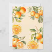 Oranje Citrus Theme Zomerfruit Baby shower Kaart (Achterkant)