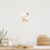 Oranje Citrus  Truck Waterverf Favor Sign Poster (Keuken)