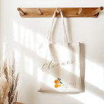 Oranje Citrus Waterverf Bridal Brunch Custom Tote Bag<br><div class="desc">Waterverf Sinaasappel Citrus Fruit Bridal Brunch Shower Custom Canvas tas</div>