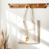 Oranje Citrus Waterverf Bridal Brunch Custom Tote Bag