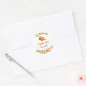 Oranje Citrus Waterverf Dank u Sticker (Envelop)