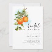 Oranje citrus Waterverf Vrijgezellenfeest Kaart (Voorkant)