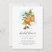 Oranje citrus Waterverf Vrijgezellenfeest Kaart (Voorkant)