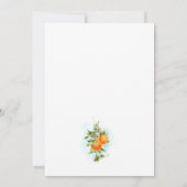 Oranje citrus Waterverf Vrijgezellenfeest Kaart (Achterkant)