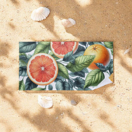 Oranje Citrus Whimsical Waterverf Fruit & Floral Strandlaken