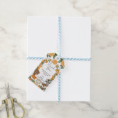 Oranje Citrus Woodland Zomer Baby shower Gunsten Cadeaulabel (Met Touw)