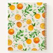 Oranje Citrus Zomer Bloemen Botanisch Receptenboek Notitieboek (Achterkant)