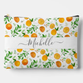 Oranje citrus zomerbloem botanisch patroon etui (Voorkant)