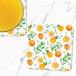 Oranje citrus zomerbloem botanisch patroon kartonnen onderzetters<br><div class="desc">Voeg een vleugje zomerse elegantie toe aan uw tafel met dit servet! Met een naadloos waterverf van oranje citrus,  zomerfruit,  groene bladeren en botanische bloemen,  is het geschikt voor op de tuin geïnspireerde bijeenkomsten.</div>