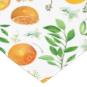Oranje citrus zomerbloem botanisch patroon tafelkleed (Gekanteld)