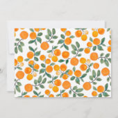 Oranje citrusfruit Modern minimalistisch huwelijk Save The Date (Achterkant)