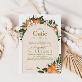 Oranje citrusgranaat Kleine Baby shower Kaart