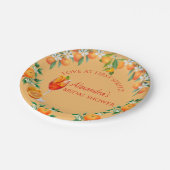 Oranje citrusliefde op het First Spritz Vrijgezell Papieren Bordje (Gekanteld)