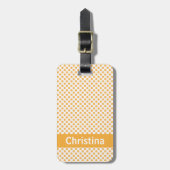 Oranje citruspatroon personaliseren bagagelabel (Voorkant verticaal)