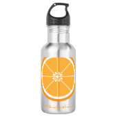 Oranje citrusplak personaliseren waterfles  (Voorkant)