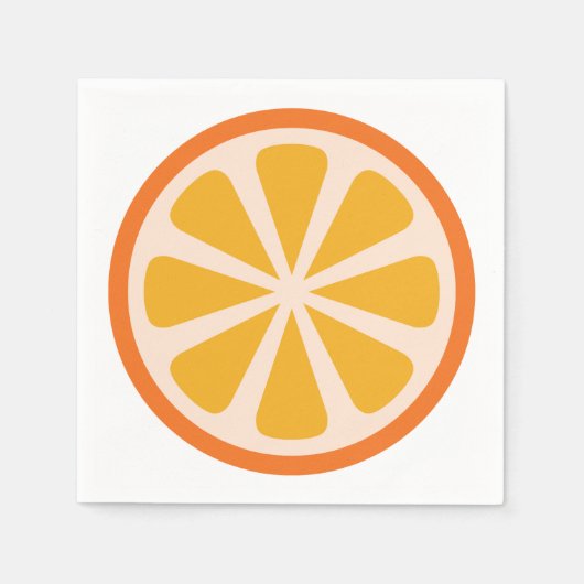 Oranje citrusschijfje Schattige 1e verjaardagsfees Servet (Voorkant)