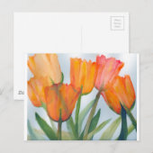 Oranje citrustulpen briefkaart (Voorkant / Achterkant)