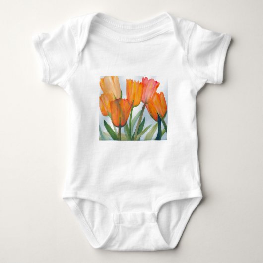 Oranje citrustulpen romper (Voorkant)