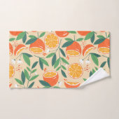 Oranje citrusvrucht retro patroon bad handdoek (Handdoek)