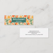 Oranje citrusvrucht retro patroon mini visitekaartje (Voorkant / Achterkant)