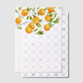 Oranje citrusvruchten boom Waterverf Vellum Uitnodigingen (Offset (Uitnodiging))