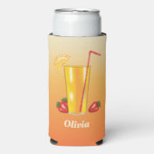 Oranje citrusvruchten Drink met vruchten en naam Seltzer Blikjeskoeler (Seltzer Voorkant)