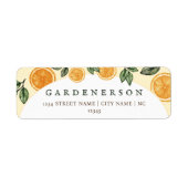 Oranje citrusvruchten etiket (Voorkant)