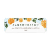 Oranje citrusvruchten etiket (Voorkant)