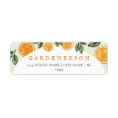 Oranje citrusvruchten etiket (Voorkant)