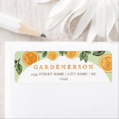 Oranje citrusvruchten etiket (Insitu)