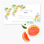 Oranje citrusvruchten - raad eens hoeveel kisses b informatiekaartje<br><div class="desc">Waterverf citrusthema vrijgezellenfeest met waterverf illustratie van sinaasappels op een boomtak. Elegant kalligrafisch handschrift,  perfect voor lente-,  zomer- of herfstbruiloften. Overeenkomende objecten beschikbaar.</div>