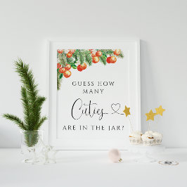 Oranje citrusvruchten raden hoeveel delen er in de poster