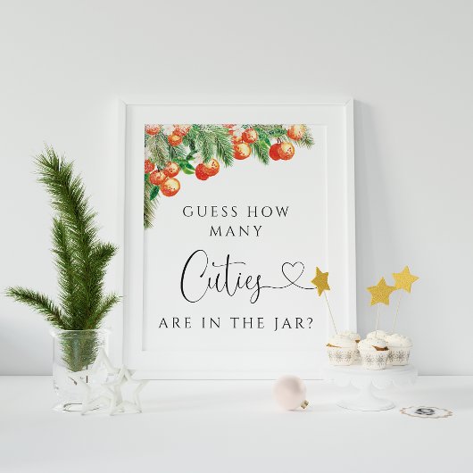 Oranje citrusvruchten raden hoeveel delen er in de poster