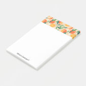 Oranje Citrusvruchten Retro Patroon Rand Post-it® Notes (Schuin)